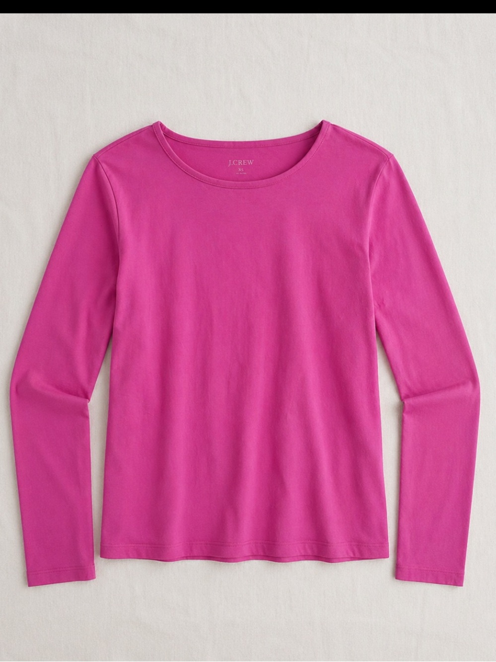 LL Bean Pima Cotton Long Sleeve Tee 1X Pink Soft Stretch Casual Preppy Comfort